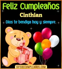 GIF Feliz Cumpleaños Dios te bendiga Cinthian